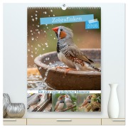 Cover-Bild zum Titel 'Zebrafinken - Ein Jahr voller gefiederter Momente (hochwertiger Premium Wandkalender 2026 DIN A2 hoch), Kunstdruck in Hochglanz' von 'Stanley Hinz'