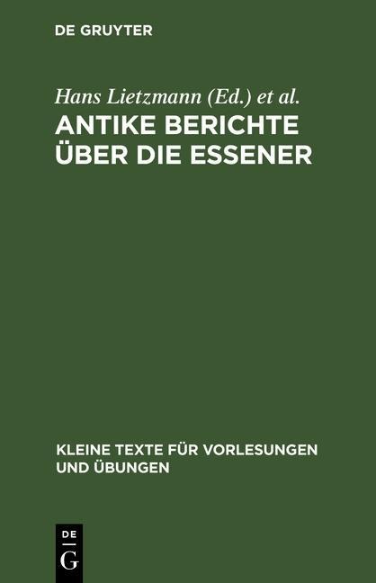 Antike Berichte über die Essener - 