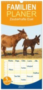 Cover-Bild zum Titel 'Familienplaner 2027 - Zauberhafte Esel mit 5 Spalten (Wandkalender, 21 x 45 cm) CALVENDO' von 'Meike Bölts'