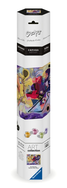 CreArt, Malen nach Zahlen Canvas Leinwand - Leinwand Gelb, Rot, Blau (Kandinsky) - 