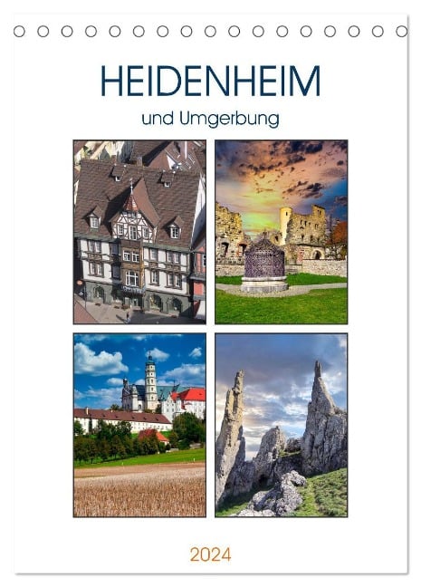Heidenheim und Umgebung (Tischkalender 2024 DIN A5 hoch), CALVENDO Monatskalender - Klaus-Peter Huschka