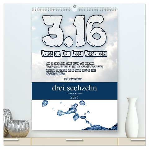 drei.sechzehn - Der Jesus Kalender (hochwertiger Premium Wandkalender 2025 DIN A2 hoch), Kunstdruck in Hochglanz - Stefan Widerstein - SteWi. info