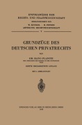 Cover-Bild zum Titel 'Grundzüge des Deutschen Privatrechts' von 'Hans Planitz'