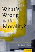 Cover-Bild zum Titel 'What's Wrong With Morality?' von 'C. Daniel Batson'