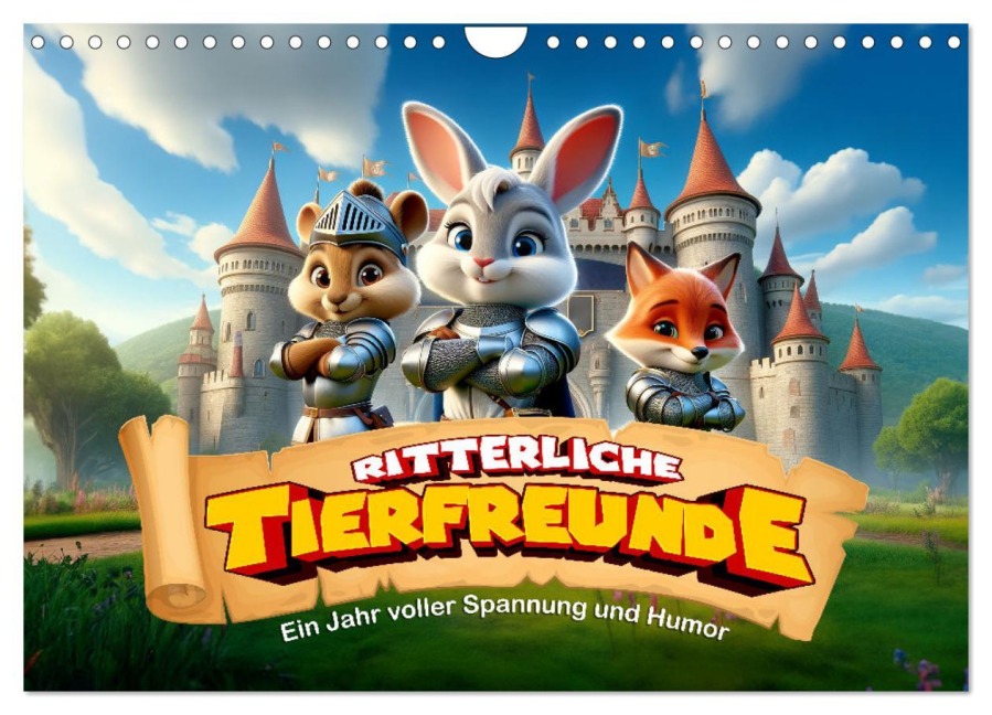 Ritterliche Tierfreunde: Ein Jahr voller Spannung und Humor (Wandkalender 2026 DIN A4 quer), CALVENDO Monatskalender - Artefacti Artefacti