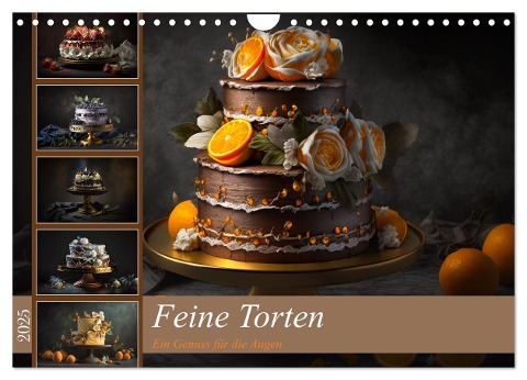 Feine Torten (Wandkalender 2025 DIN A4 quer), CALVENDO Monatskalender - Dirk Meutzner