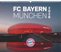 Cover-Bild zum Titel 'FC Bayern München 2026 Wand-Kalender - Fußball-Kalender - Fan-Kalender - 60x50 - Sport' von 'Fc Bayern München Ag'