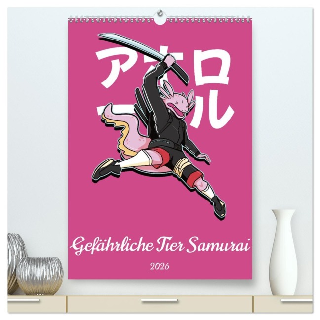 Gefährliche Tier Samurai (hochwertiger Premium Wandkalender 2026 DIN A2 hoch), Kunstdruck in Hochglanz - Luca Schmidt
