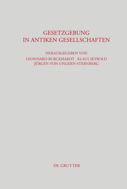 Gesetzgebung in antiken Gesellschaften - 