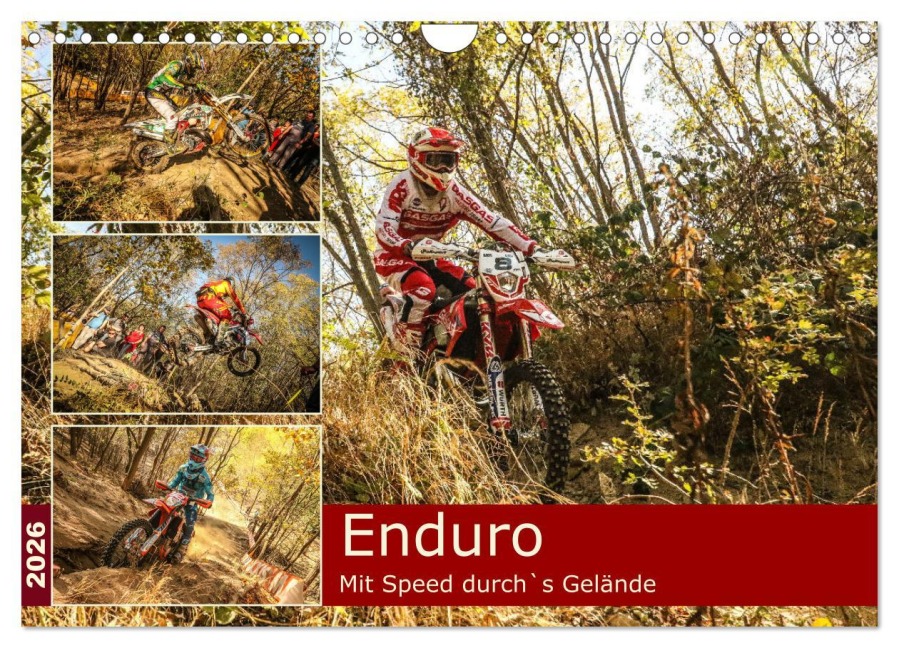 Enduro Mit Speed durch`s Gelände (Wandkalender 2026 DIN A4 quer), CALVENDO Monatskalender - 