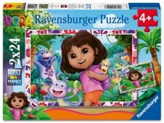 Cover-Bild zum Titel 'Kinderpuzzle 2x24 Teile - Dora the Explorer' von ''