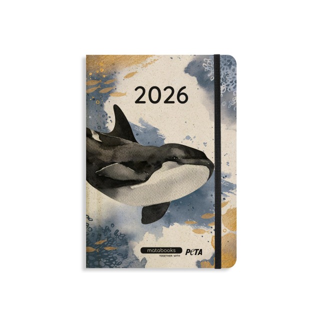 matabooks - A5 Kalender Samaya 2026 Farbe: Ocean Blue (DE/EN) - 