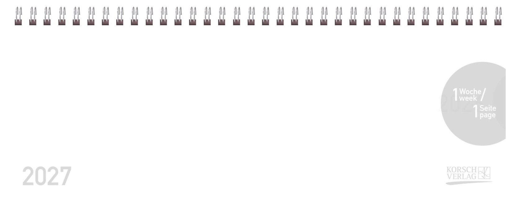 Tischkalender quer Classic Colourlux 2027 weiß - 