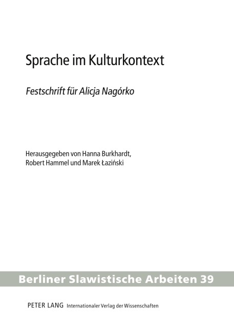Sprache im Kulturkontext - 