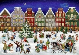 Cover-Bild zum Titel 'Puzzle-Adventskalender - Winterabend in der Stadt' von ''