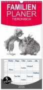 Cover-Bild zum Titel 'Familienplaner 2026 - TIERONISCH mit 5 Spalten (Wandkalender, 21 x 45 cm) CALVENDO' von 'Stefan Kahlhammer'