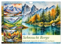 Cover-Bild zum Titel 'Sehnsucht Berge (Wandkalender 2026 DIN A4 quer), CALVENDO Monatskalender' von ''