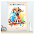 Verspielte Hunde (hochwertiger Premium Wandkalender 2025 DIN A2 hoch), Kunstdruck in Hochglanz - Marie-Ange Pagnon