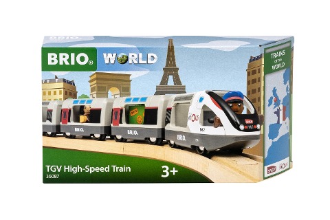BRIO World - 36087 Trains of the World TGV Hochgeschwindigkeitszug | Spielzeuglok für Kinder ab 3 Jahren - 