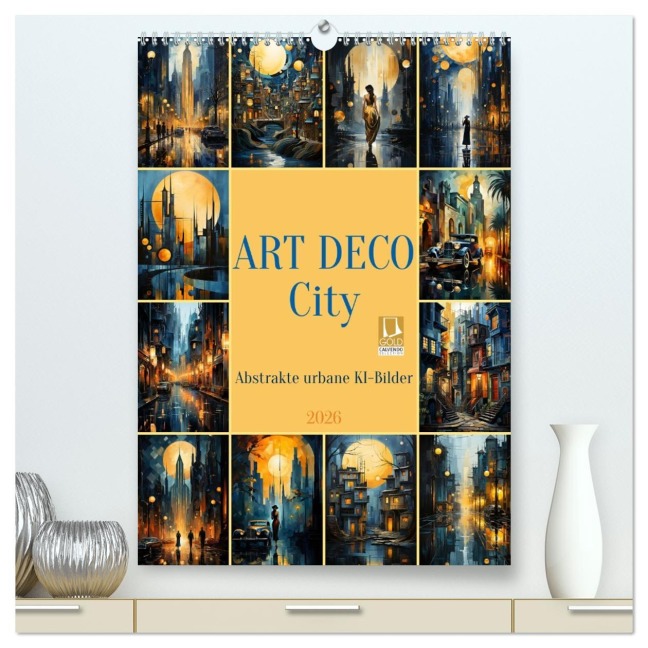 ART DECO City (hochwertiger Premium Wandkalender 2026 DIN A2 hoch), Kunstdruck in Hochglanz - Cathrin Illgen