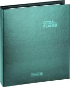BRUNNEN Ringbuch-Kalender mit Einlage (2025/2026), 2 Seiten = 1 Woche, A4+, 224 Seiten, Kunststoff-Einband Baladek, schwarz - 