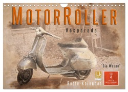 Cover-Bild zum Titel 'Mototrroller - Vesparade (Wandkalender 2026 DIN A4 quer), CALVENDO Monatskalender' von 'Peter Roder'