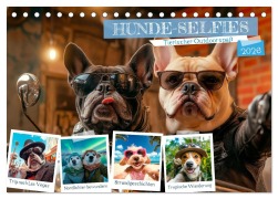 Cover-Bild zum Titel 'HUNDE-SELFIES Tierischer Outdoorspaß (Tischkalender 2026 DIN A5 quer), CALVENDO Monatskalender' von 'Melanie Viola'