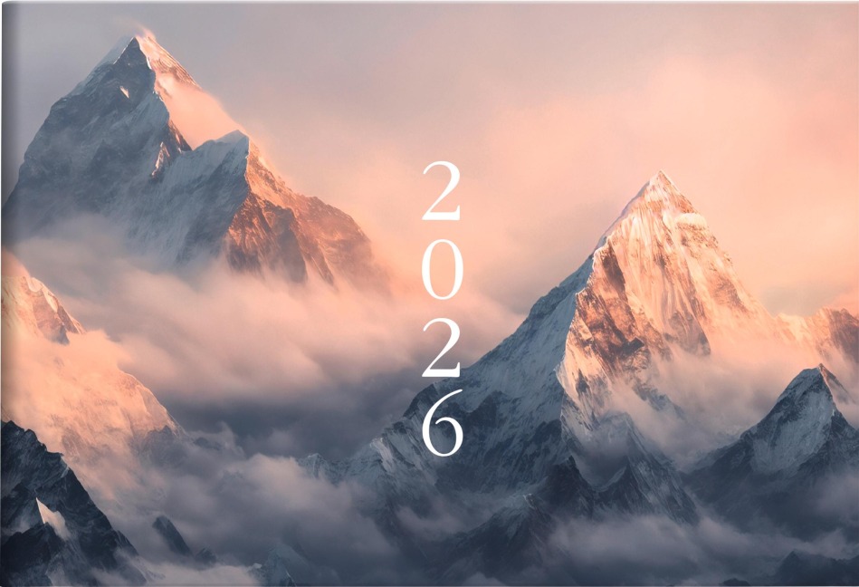 rido/idé 7017507016 | Taschenkalender Mod. Septimus 2026 "Mountain" | A6 quer, Papier - 