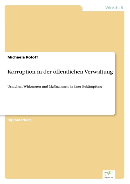 Korruption in der öffentlichen Verwaltung - Michaela Roloff