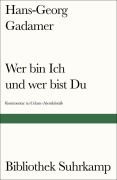 Cover-Bild zum Titel 'Wer bin Ich und wer bist Du?' von 'Hans-Georg Gadamer'
