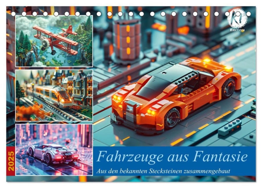 Fahrzeuge aus Fantasie (Tischkalender 2025 DIN A5 quer), CALVENDO Monatskalender - Kerstin Waurick