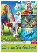 Tiere im Farbenland - Meine bunte Welt, wie sie mir gefällt (Wandkalender 2026 DIN A3 hoch), CALVENDO Monatskalender - Martina Marten