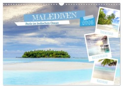 Cover-Bild zum Titel 'Malediven, Perle im Indischen Ozean (Wandkalender 2026 DIN A3 quer), CALVENDO Monatskalender' von 'Tilo Grellmann Photography'