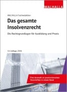 Cover-Bild zum Titel 'Das gesamte Insolvenzrecht' von 'Walhalla Fachredaktion'