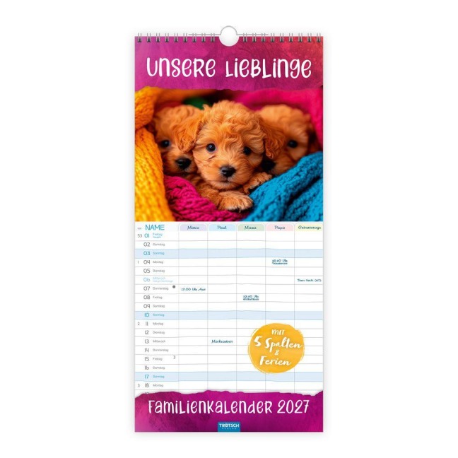 TRÖTSCH - Familienkalender Unsere Lieblinge 2027 - 