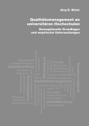 Cover-Bild zum Titel 'Qualitätsmanagement an universitären Hochschulen' von 'Jörg D. Meier'