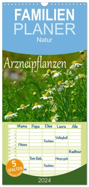 Familienplaner 2027 - Arzneipflanzen mit 5 Spalten (Wandkalender, 21 x 45 cm) CALVENDO - LianeM LianeM