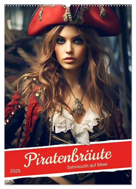 Piratenbräute Sehnsucht auf Meer (Wandkalender 2025 DIN A2 hoch), CALVENDO Monatskalender - Anja Frost