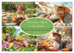 Cover-Bild zum Titel 'Hörnchen-Mode in der Natur. Niedliche Eichhörnchen auf trendiger Mission (Wandkalender 2026 DIN A4 quer), CALVENDO Monatskalender' von 'Rose Hurley'