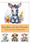 Cover-Bild zum Titel 'Esel Elsa und ihre Freunde - Mein tierischer Terminkalender (Tischkalender 2026 DIN A5 hoch), CALVENDO Monatskalender' von 'Stephanie Kohrt'