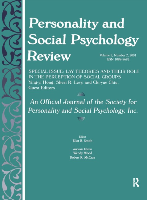 Lay Theories and Their Role in the Perception of Social Groups - 