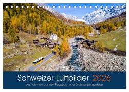 Cover-Bild zum Titel 'Schweizer Luftbilder (Tischkalender 2026 DIN A5 quer), CALVENDO Monatskalender' von 'Tis Meyer'