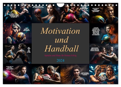 Motivation und Handball (Wandkalender 2024 DIN A4 quer), CALVENDO Monatskalender - Dirk Meutzner