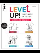 Cover-Bild zum Titel 'Level up! 1 Motiv - 4 Level zum Zeichnen' von 'Gecko Keck'