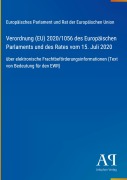 Cover-Bild zum Titel 'Verordnung (EU) 2020/1056 des Europäischen Parlaments und des Rates vom 15. Juli 2020' von 'Europäisches Parlament und Rat der Europäischen Union'