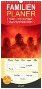 Cover-Bild zum Titel 'Familienplaner 2026 - Feuer und Flamme - Feuerwehrkalender mit 5 Spalten (Wandkalender, 21 x 45 cm) CALVENDO' von 'Mb Fotografie'