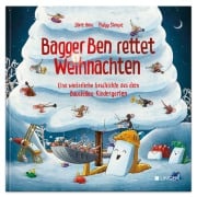 Cover-Bild zum Titel 'Bagger Ben rettet Weihnachten Eine winterliche Geschichte aus dem Baustellen-Kindergarten' von 'Dörte Horn'