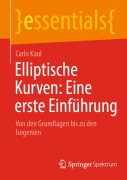 Cover-Bild zum Titel 'Elliptische Kurven: Eine erste Einführung' von 'Carlo Kaul'
