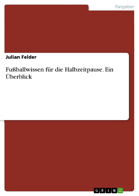 Fußballwissen für die Halbzeitpause. Ein Überblick - Julian Felder