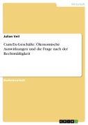 Cover-Bild zum Titel 'Cum-Ex-Geschäfte. Ökonomische Auswirkungen und die Frage nach der Rechtmäßigkeit' von 'Julian Veil'